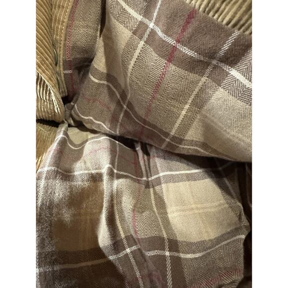 Rare Vintage LL BEAN Plaid Lined Corduroy Canvas Chore Jacket 90s Small - Picture 10 of 12